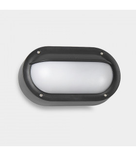 Outdoor LED Simple Flush Black, Opal IP65 7.5W 3000K