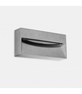 Outdoor LED Recessed Wall Light Cement, Urban Grey IP65 9W 3000K