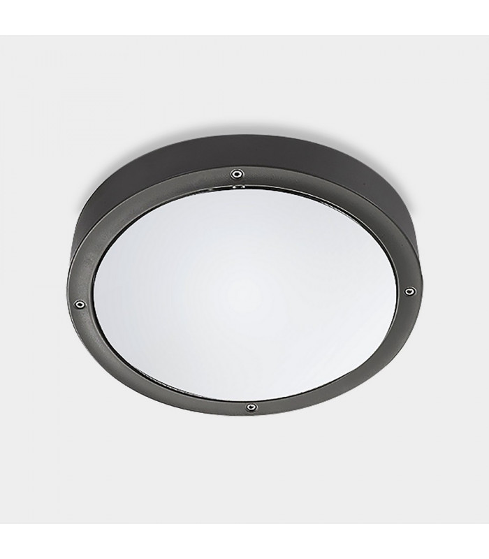 Outdoor LED Simple Flush Urban Grey, Opal IP65 14.5W 3000K