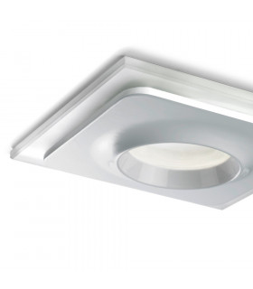 1 Light Bathroom Recessed Ceiling Light White IP65