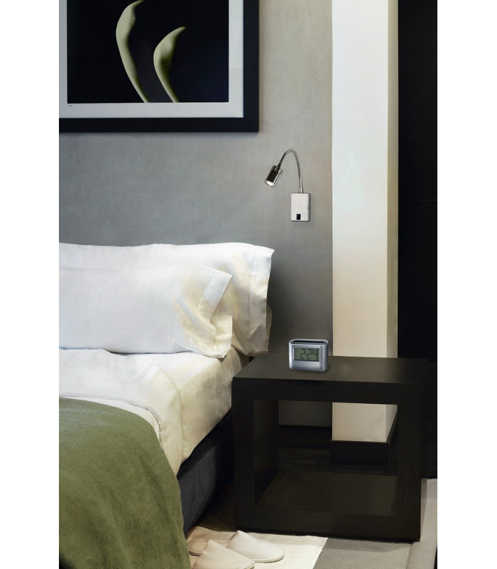 LED 1 Light Indoor Adjustable Wall Reading Light Chrome