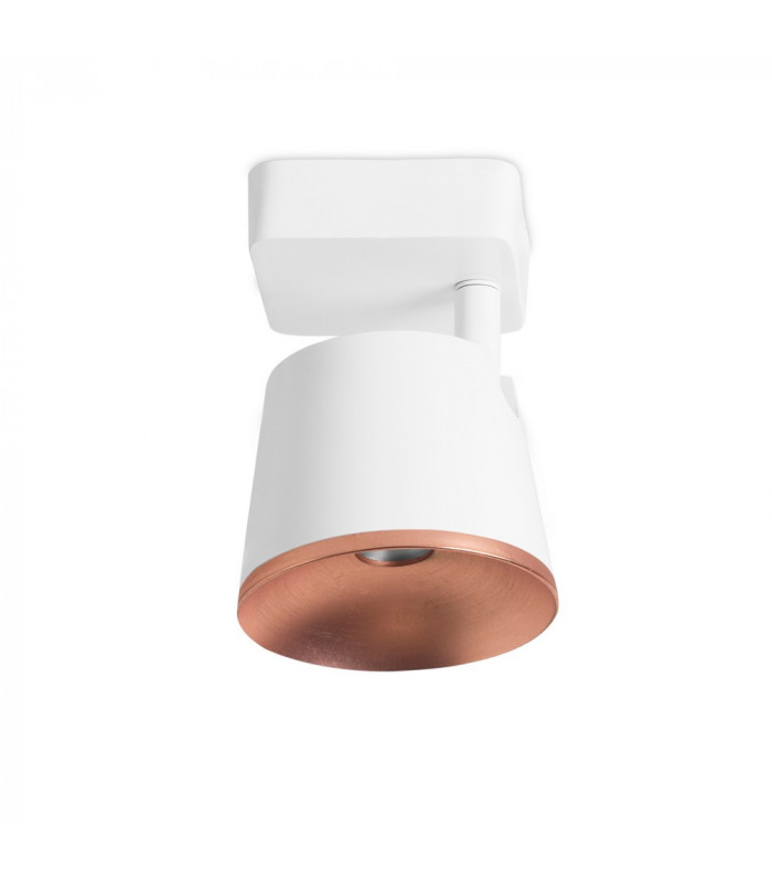 Integrated LED Indoor Dome Wall / Ceiling Light White Copper-5