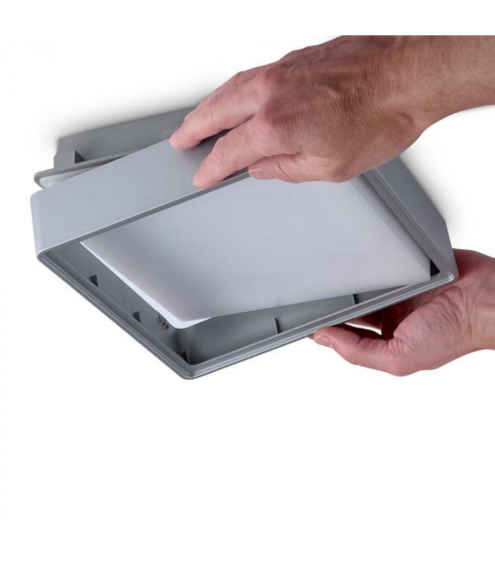 2 Light Small Outdoor Ceiling Light Grey IP65 E27