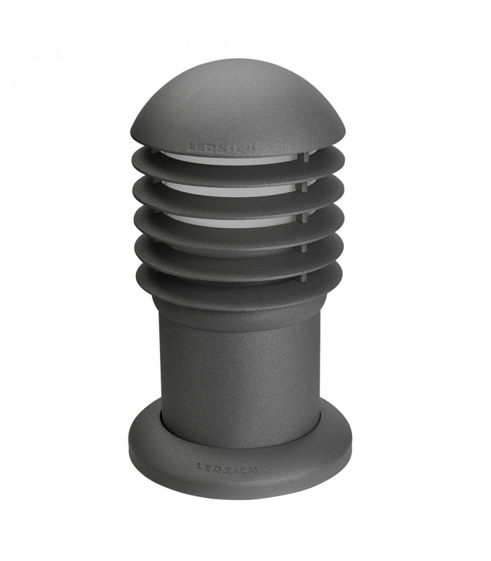 1 Light Small Outdoor Bollard Light Urban Grey IP44 E27
