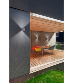 LED Outdoor Wall Light Cement Grey IP65