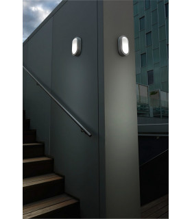 LED Outdoor Aluminium Wall Light Grey IP65