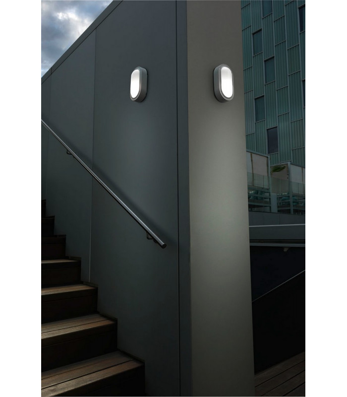LED Outdoor Aluminium Wall Light Grey IP65