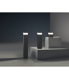LED Outdoor Tall Bollard Light Urban Grey IP65
