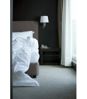 LED 2 Light Indoor Wall Light Chrome Satin Nickel with Reading Lamp E27