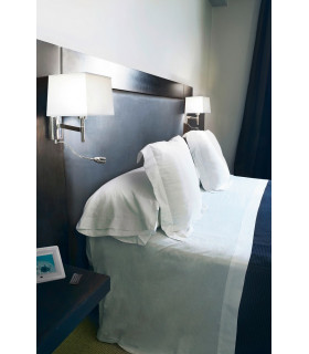 LED 2 Light Indoor Wall Light Chrome with Reading Lamp E27