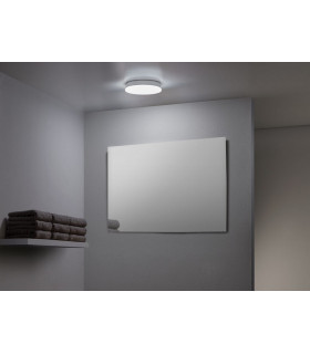Bathroom LED Round Flush Ceiling Light Chrome 27.4cm 2495lm 3000K IP44