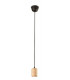 Cage Ceiling Pendant Matt Black Light Wood 1x E27 24.7cm