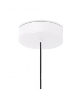 LED 1 Light Dome Ceiling Pendant Gold Matt White 13cm 725lm 2700K