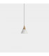 LED 1 Light Dome Ceiling Pendant Gold Matt White Phase Cut Dimming 13cm 725lm 2700K-2