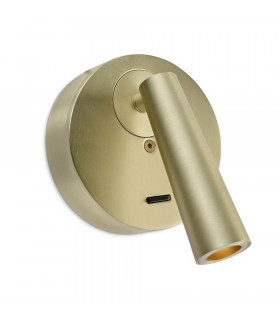 LED Wall Reading Light Satin Gold 179lm 2700K