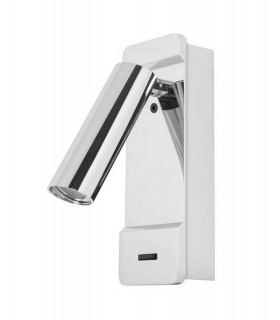 LED Wall Reading Light Chrome 179lm 2700K