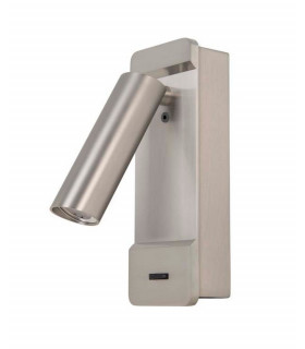 LED Wall Reading Light Satin Nickel 179lm 2700K