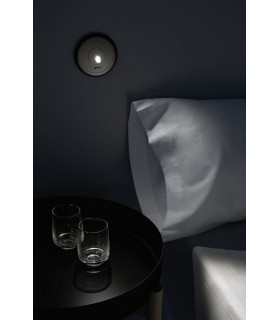 LED Flush Wall Light Matt Black 380lm 3000K