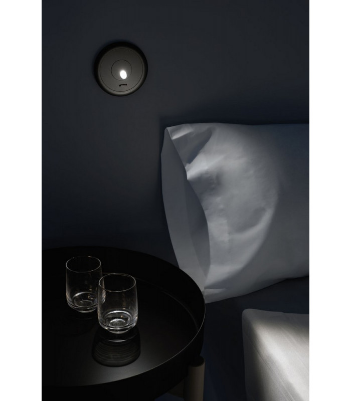 LED Flush Wall Light Matt Black 380lm 3000K