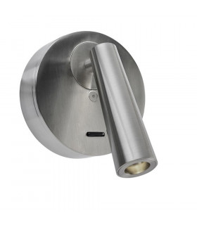 LED Wall Reading Light Satin Nickel 175lm 2700K