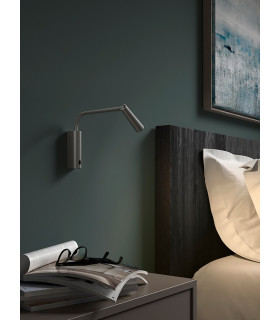 LED Reading Light Adjustable Arm Satin Nickel IP20 2.1W 2700K