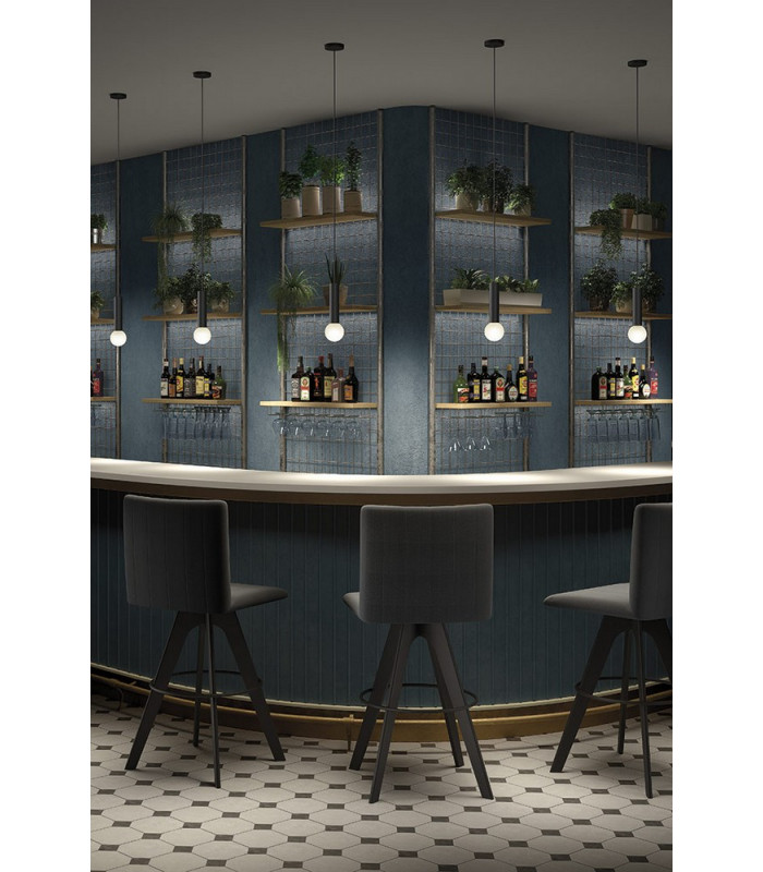 Bathroom Ceiling Simple Pendant Light Metallic Black E14