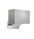 Wall Lamp Chrome Plate, Grey Fabric Rectangular Shade With Usb Socket - 1