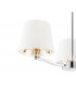 Multi Arm Pendant Light Bright Nickel Plate, Vintage White Fabric - 3