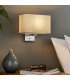 Wall Lamp Chrome Plate, Grey Fabric Rectangular Shade With Usb Socket - 3