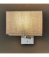 Wall Lamp Chrome Plate, Grey Fabric Rectangular Shade With Usb Socket - 4