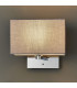 Wall Lamp Chrome Plate, Grey Fabric Rectangular Shade With Usb Socket - 4