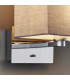 Wall Lamp Chrome Plate, Grey Fabric Rectangular Shade With Usb Socket - 5