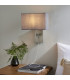 Wall Lamp Matt Nickel Plate, Grey Fabric Rectangular Shade With Usb Socket - 4