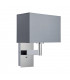 Wall Lamp Chrome Plate, Grey Fabric Rectangular Shade With Usb Socket - 6