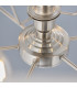 Single Shade Pendant Light Brushed Chrome Plate, Natural Linen - 3