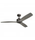 Kichler Ried 3 Blade 142cm Ceiling Fan Anvil Iron Remote Control
