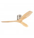 3 Blade Ceiling Fan Satin Nickel, Wood - 245mm Stem