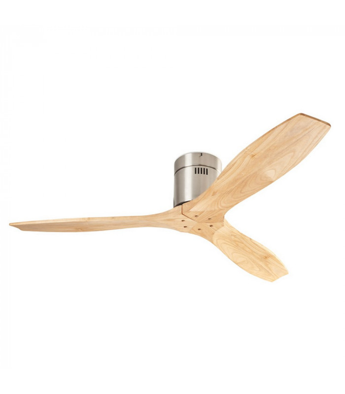 3 Blade Ceiling Fan Satin Nickel, Wood - 245mm Stem