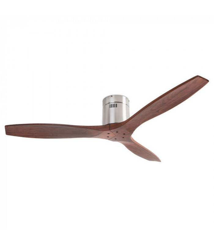 3 Blade Ceiling Fan Satin Nickel, Wood - 245mm Stem