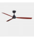 3 Blade 132cm Large Ceiling Fan Metallic Black, Mahogany