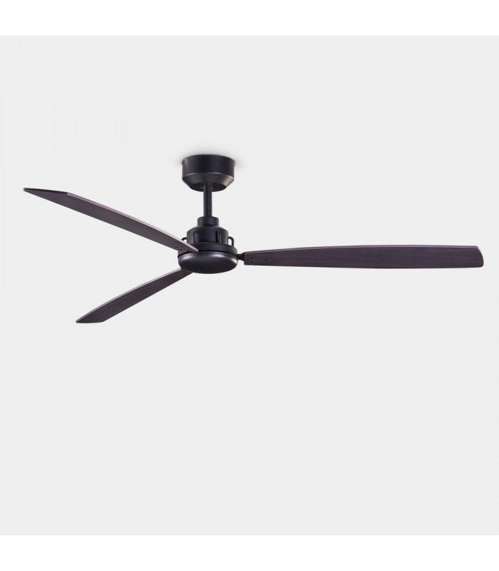 3 Blade 132cm Large Ceiling Fan Metallic Black