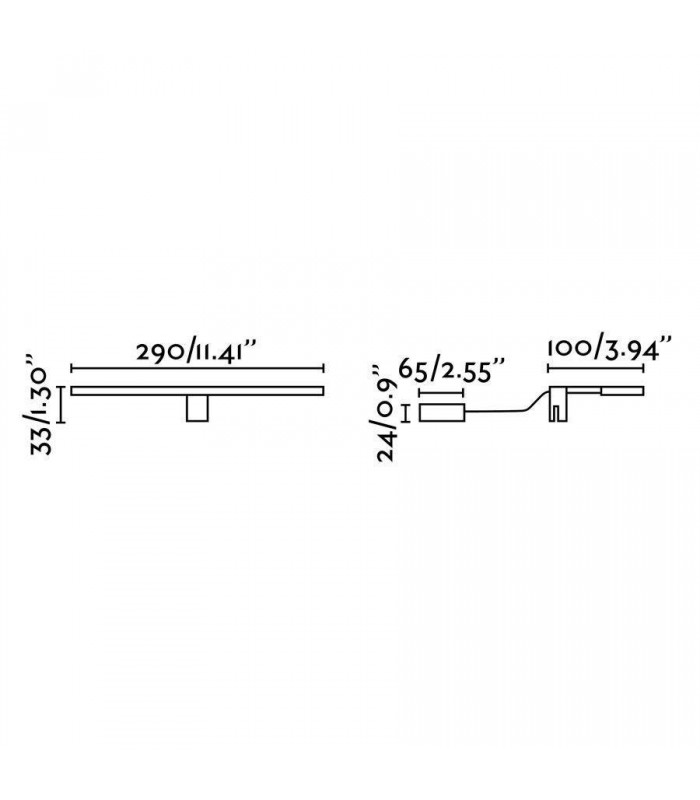LED Bathroom Wall Light Chrome IP44 - 2