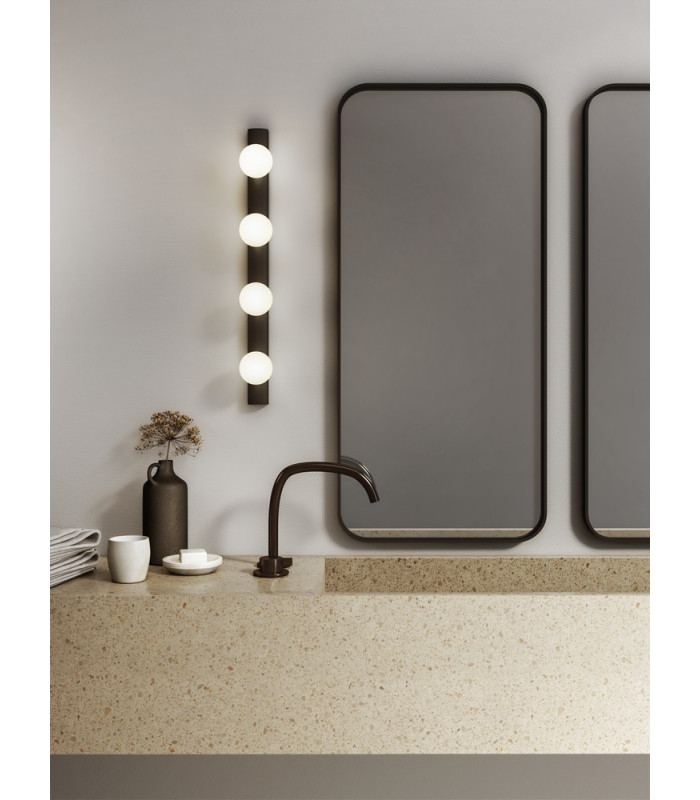 Bathroom 4 Lamp Wall Light Matt Black