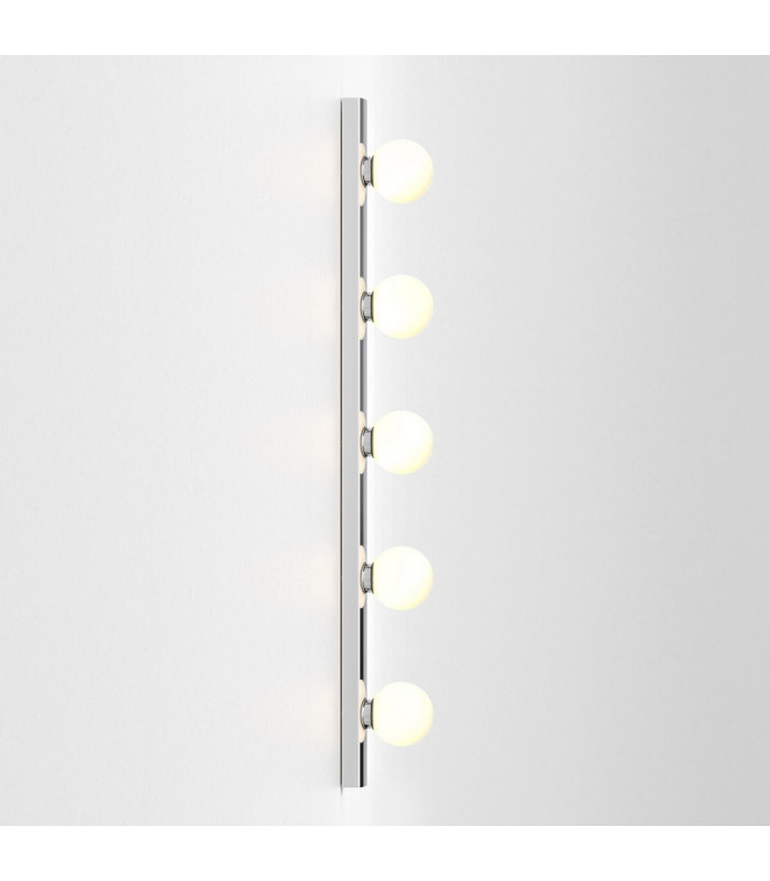 Bathroom 5 Lamp Wall Light Polished Chrome