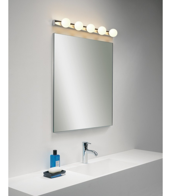 Bathroom 5 Lamp Wall Light Polished Chrome