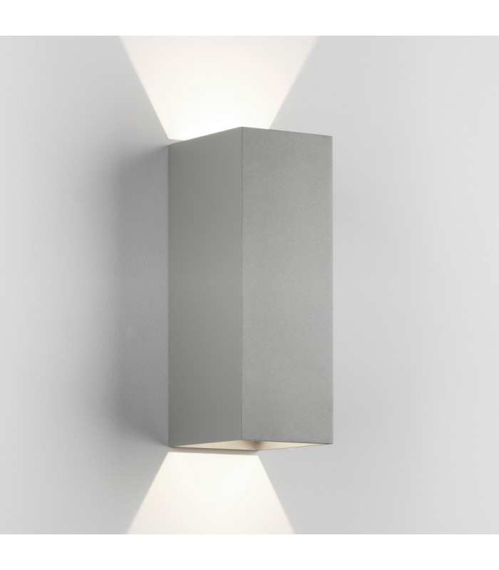 Outdoor Up Down Integrated LED Wall Light Textured Grey
