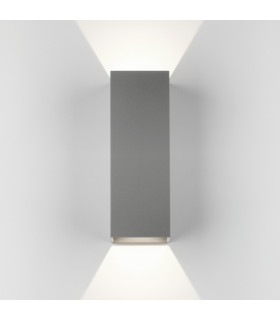 Outdoor Up Down Integrated LED Wall Light Textured Grey