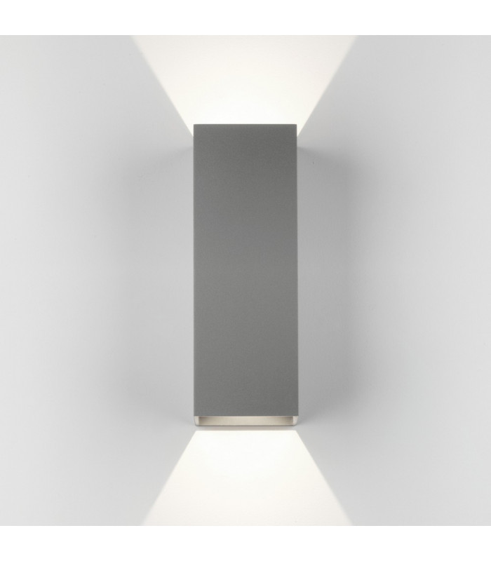 Outdoor Up Down Integrated LED Wall Light Textured Grey