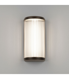 Bathroom Small LED Flush Wall Light Bronze