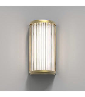 Bathroom Small LED Flush Wall Light Matt Gold